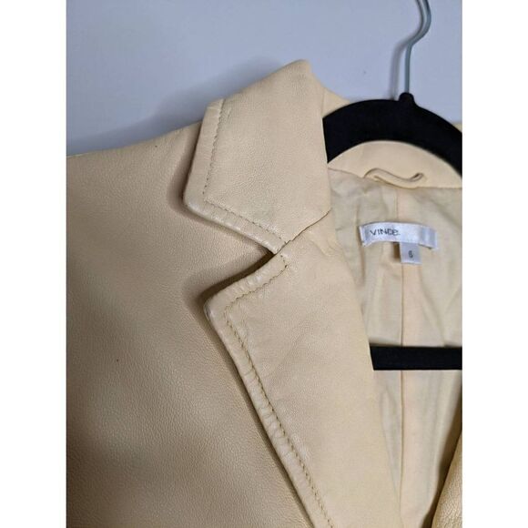 Vince Buttermilk Yellow Leather Jacket 6 - Picture 8 of 16